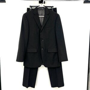 Perry Ellis Portfolio Black Pinstriped 2 Piece Suit Men's 36S 29W